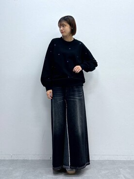 「RAGEBLUE（レイジブルー）のアイテム（スカート）」を使った、やながわこころさん（レディース・167cm）の秋コーディネート
