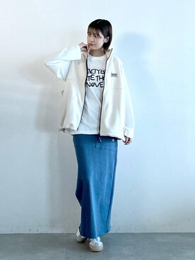 「DISCUS（ディスカス）のアイテム」を使った、やながわこころさん（レディース・167cm）の秋コーディネート
