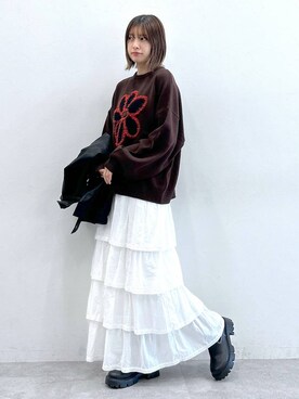 「アイテム（ブルゾン）」を使った、やながわこころさん（レディース・167cm・20代）の夏コーディネート