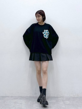 「RAGEBLUE（レイジブルー）のアイテム（シューズ）」を使った、やながわこころさん（レディース・167cm）の冬コーディネート