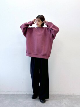 「RAGEBLUE（レイジブルー）のアイテム（スウェット）」を使った、やながわこころさん（レディース・167cm）の冬コーディネート