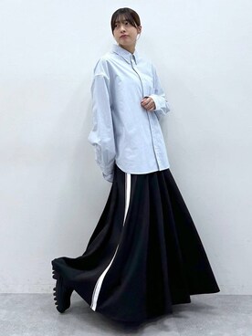 「RAGEBLUE（レイジブルー）のアイテム（ナイロンジャケット）」を使った、やながわこころさん（レディース・167cm）の冬コーディネート
