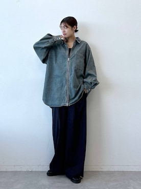 「RAGEBLUE（レイジブルー）のアイテム（スラックス）」を使った、やながわこころさん（レディース・167cm）の冬コーディネート