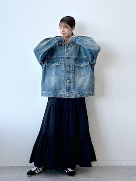 「RAGEBLUE（レイジブルー）のアイテム（ジャケット/アウター）」を使った、やながわこころさん（レディース・167cm）の冬コーディネート