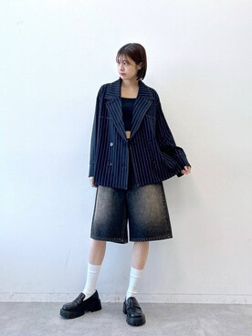 「RAGEBLUE（レイジブルー）のアイテム（シューズ）」を使った、やながわこころさん（レディース・167cm）の冬コーディネート