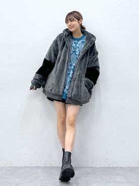 やながわこころさん（レディース・167cm）の冬コーディネート