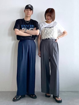 「RAGEBLUE（レイジブルー）のアイテム（キャミソール）」を使った、やながわこころさん（レディース・167cm）の春コーディネート