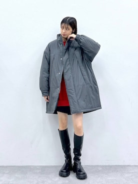 「RAGEBLUE（レイジブルー）のアイテム（ダウンジャケット/コート）」を使った、やながわこころさん（レディース・167cm）の秋コーディネート