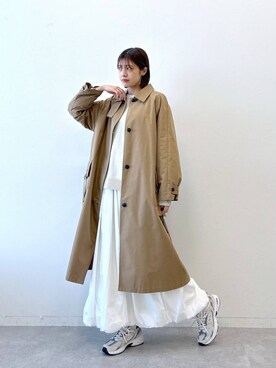 「RAGEBLUE（レイジブルー）のアイテム（トレンチコート）」を使った、やながわこころさん（レディース・167cm）の冬コーディネート
