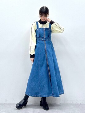 「RAGEBLUE（レイジブルー）のアイテム（ワンピース/ドレス）」を使った、やながわこころさん（レディース・167cm）の冬コーディネート
