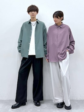 「RAGEBLUE（レイジブルー）のアイテム（ブルゾン）」を使った、やながわこころさん（レディース・167cm）の冬コーディネート