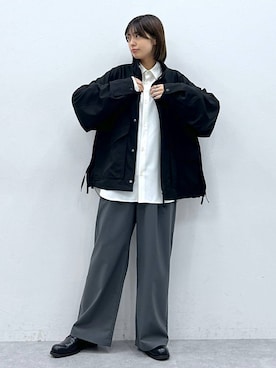 「RAGEBLUE（レイジブルー）のアイテム（ブルゾン）」を使った、やながわこころさん（レディース・167cm）の冬コーディネート