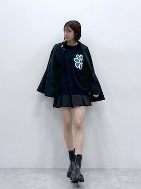「RAGEBLUE（レイジブルー）のアイテム（シューズ）」を使った、やながわこころさん（レディース・167cm）の冬コーディネート