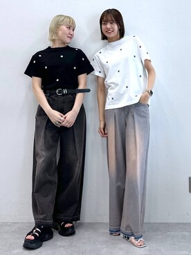 「RAGEBLUE（レイジブルー）のアイテム（サンダル）」を使った、やながわこころさん（レディース・167cm）の夏コーディネート