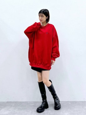 「RAGEBLUE（レイジブルー）のアイテム（ブーツ）」を使った、やながわこころさん（レディース・167cm）の秋コーディネート