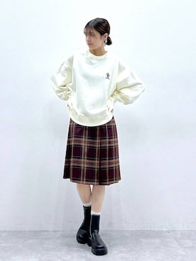 「アイテム（ブーツ）」を使った、やながわこころさん（レディース・167cm）の秋コーディネート