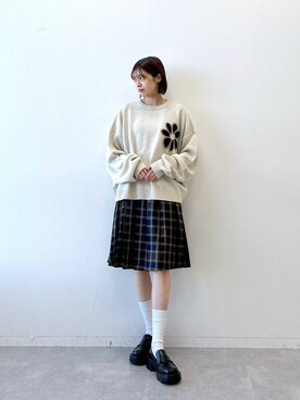 「RAGEBLUE（レイジブルー）のアイテム（シューズ）」を使った、やながわこころさん（レディース・167cm）の冬コーディネート