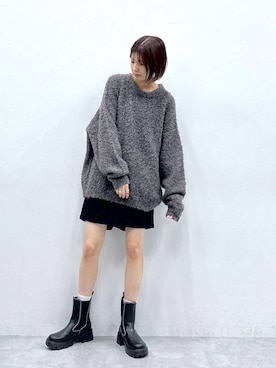 「RAGEBLUE（レイジブルー）のアイテム（ブーツ）」を使った、やながわこころさん（レディース・167cm）の秋コーディネート