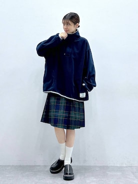 「RAGEBLUE（レイジブルー）のアイテム（ローファー）」を使った、やながわこころさん（レディース・167cm）の秋コーディネート