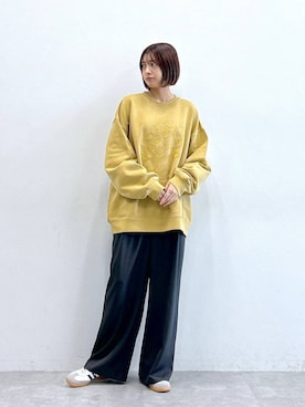「RAGEBLUE（レイジブルー）のアイテム（スウェット）」を使った、やながわこころさん（レディース・167cm）の秋コーディネート
