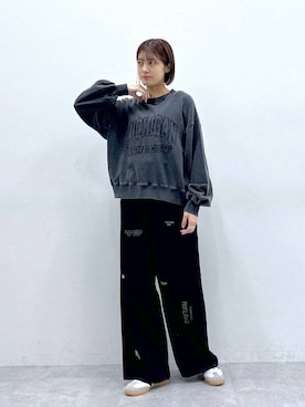 「RAGEBLUE（レイジブルー）のアイテム（スウェット）」を使った、やながわこころさん（レディース・167cm）の秋コーディネート