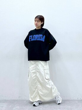 「RAGEBLUE（レイジブルー）のアイテム（スカート）」を使った、やながわこころさん（レディース・167cm）の冬コーディネート