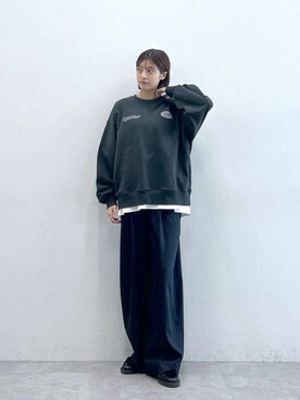 「RAGEBLUE（レイジブルー）のアイテム（スウェット）」を使った、やながわこころさん（レディース・167cm）の冬コーディネート