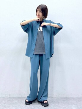 「RAGEBLUE（レイジブルー）のアイテム（サンダル）」を使った、やながわこころさん（レディース・167cm）の春コーディネート