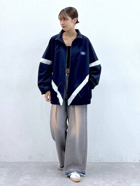 「アイテム（ブルゾン）」を使った、やながわこころさん（レディース・167cm・20代）の夏コーディネート