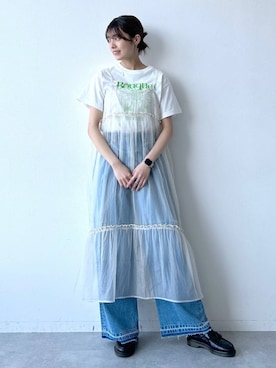 「RAGEBLUE（レイジブルー）のアイテム（ワンピース/ドレス）」を使った、やながわこころさん（レディース・167cm）の春コーディネート