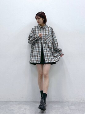 「RAGEBLUE（レイジブルー）のアイテム（シューズ）」を使った、やながわこころさん（レディース・167cm）の冬コーディネート