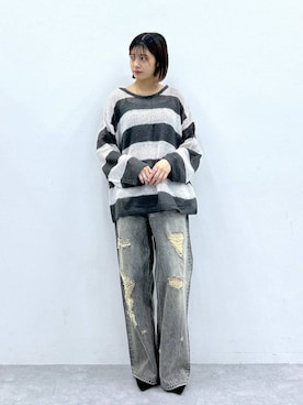 「RAGEBLUE（レイジブルー）のアイテム（ムートンコート）」を使った、やながわこころさん（レディース・167cm）の秋コーディネート