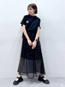 「RAGEBLUE（レイジブルー）のアイテム（スニーカー）」を使った、やながわこころさん（レディース・167cm）の春コーディネート