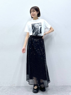 「RAGEBLUE（レイジブルー）のアイテム（スニーカー）」を使った、やながわこころさん（レディース・167cm）の春コーディネート