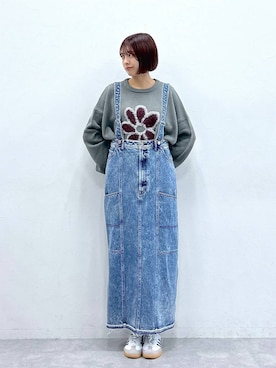「RAGEBLUE（レイジブルー）のアイテム（スカート）」を使った、やながわこころさん（レディース・167cm）の秋コーディネート