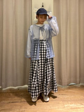 「Samansa Mos2（サマンサ モスモス）のアイテム（シューズ）」を使った、まふぃーさん（レディース・155cm）の春コーディネート