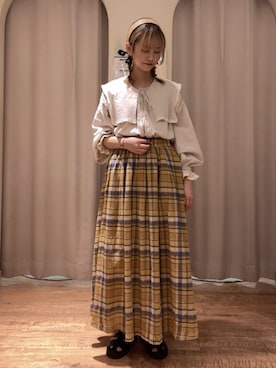 「ゆべしコラボ」｜「アイテム（サンダル）」を使った、まふぃーさん（レディース・155cm）の春コーディネート