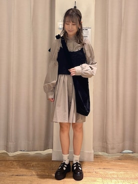 「アイテム（ワンピース/ドレス）」を使った、まふぃーさん（レディース・155cm・20代）の秋コーディネート