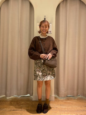 「ehka sopo（エヘカソポ）のアイテム」を使った、まふぃーさん（レディース・155cm）の秋コーディネート