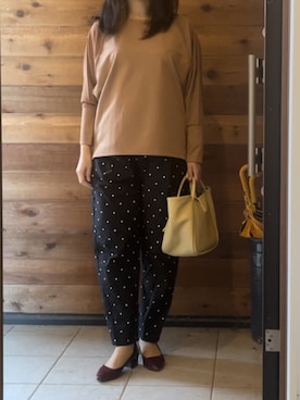「STYLE DELI（スタイルデリ）のアイテム（パンツ）」を使った、seatomyさん（レディース・157cm）の秋コーディネート