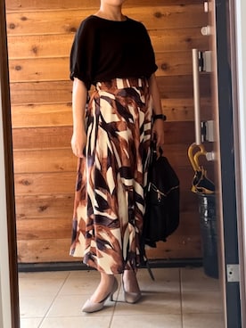 「STYLE DELI（スタイルデリ）のアイテム（スカート）」を使った、seatomyさん（レディース・157cm）の夏コーディネート