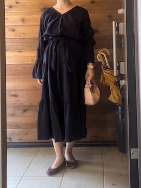 「STYLE DELI（スタイルデリ）のアイテム（ワンピース/ドレス）」を使った、seatomyさん（レディース・157cm）の秋コーディネート