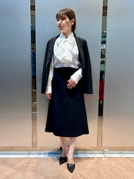 「スーツ」｜「アイテム（スカート）」を使った、naracamicie111さん（レディース・155cm）の秋コーディネート