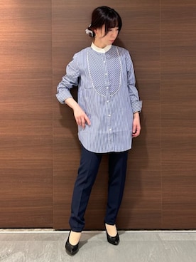 「ロングシャツ」｜naracamicie111さん（レディース・156cm）の秋コーディネート