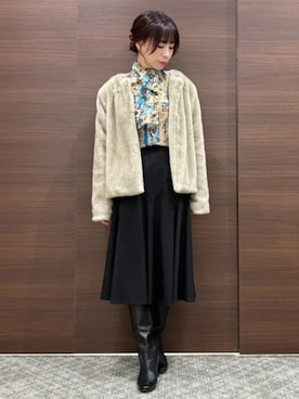 「アイテム（ムートンコート）」を使った、naracamicie111さん（レディース・156cm）の秋コーディネート