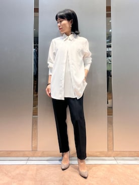 「黒パンツ」｜naracamicie111さん（レディース・150cm）の秋コーディネート