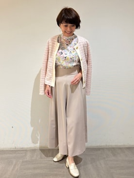 「アイテム（ノーカラージャケット）」を使った、naracamicie111さん（骨格ストレート・レディース・154cm）の秋コーディネート