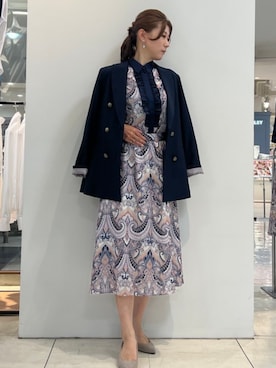 「NARACAMICIE（ナラカミーチェ）の【NARACAMICIE】ダブルブレストジャケット（テーラードジャケット）」を使った、naracamicie111さん（レディース・160cm）の冬コーディネート