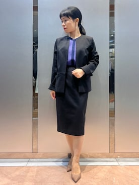 「スーツ」｜「アイテム（スカート）」を使った、naracamicie111さん（レディース・150cm）の秋コーディネート