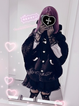 「アイテム（ポンチョ）」を使った、♥綾葉りの♡さん（レディース・167cm）の冬コーディネート